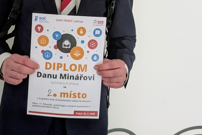 Gymnázium Jihlava na krajské přehlídce SOČ 2026